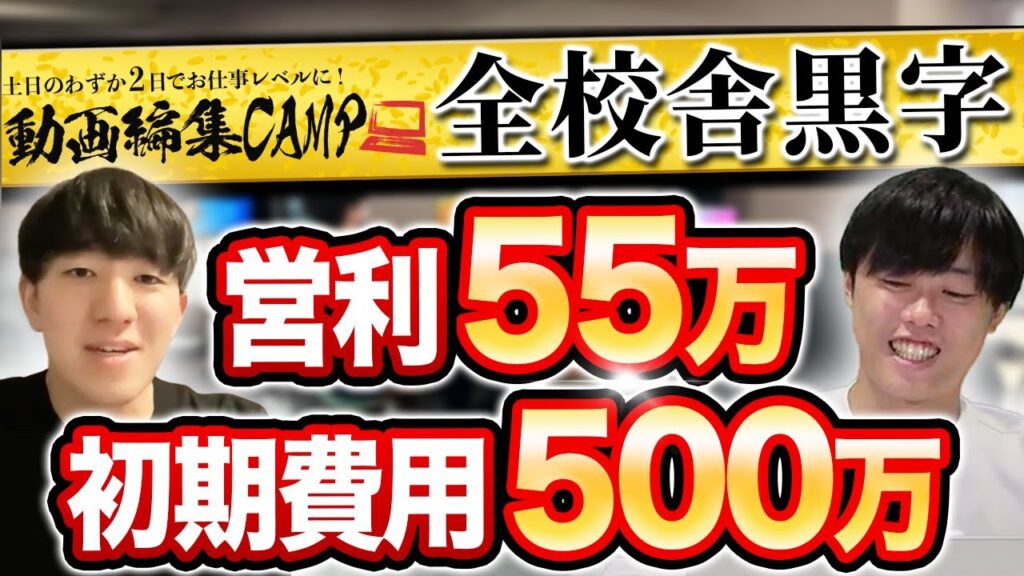 動画編集CAMPフランチャイズの収支を大公開！初期費用500万円・月商150万円の実態とは